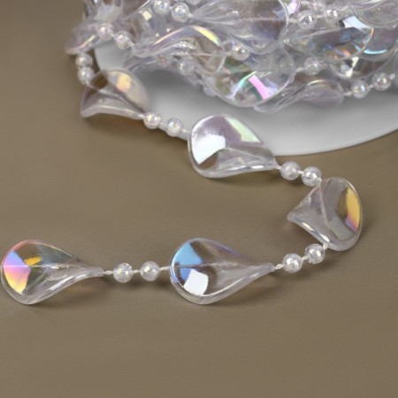 Beads on threads, with holography, 16 mm, 9 ± 1 m, transparent color-1