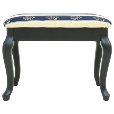 Retro banquet with storage, 550x330x430, wenge, fabric blue strip-4