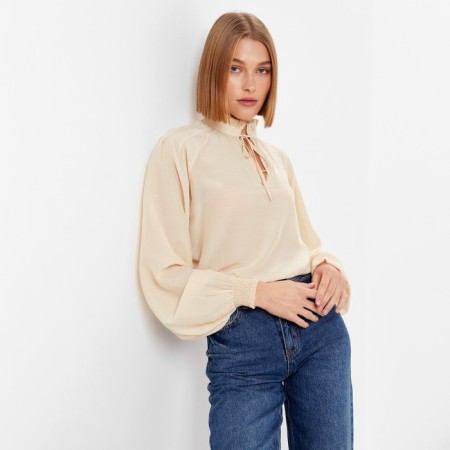 Women's blouse Minaku: Enjoy Milk color, river 50-6