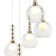Suspended Designo 5xg9 LED 59x59x46-150 cm, bronze color