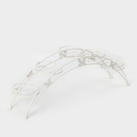Flowers stand "Arca-5", d = 12 cm, white color-1