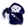 Soft toy "Death with a scythe", black color