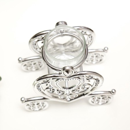 Climber Plastic, glass "Carriage" silver 9.5x10x6 cm-3