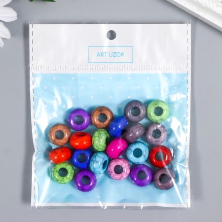 Beads for creativity Plastic "Ring Krakelyur" Color 20 grams 0.9x1.4x1.4 cm-2
