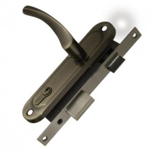 Close -shaped lock with a latch, with a Kit P16 4070 handle, 5 cl., Bronze color
