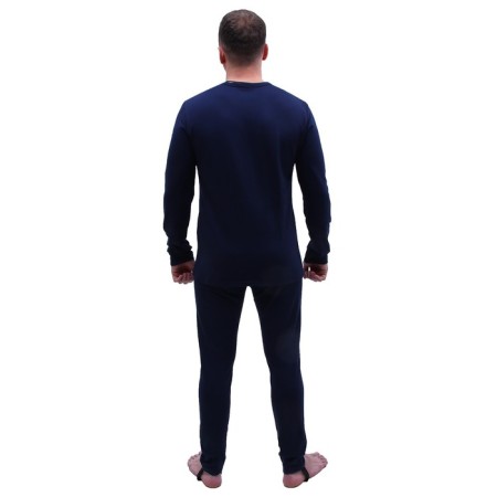 Male thermal underwear, foot, cotton, size 48, height 176, blue color-2