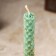 A candle from wax with mint "to increase income", 13x1.7 cm, 1 hour, green