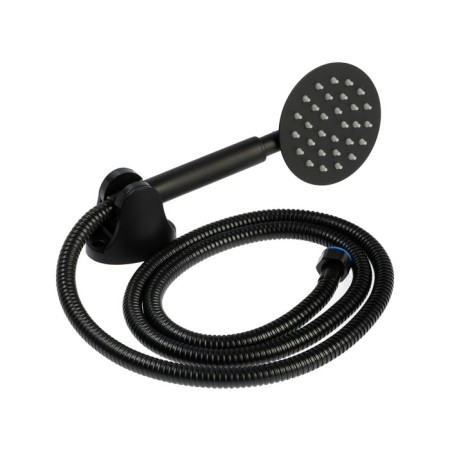 Bath mixer Zein Z3835, one -leaf, shower set, black-8
