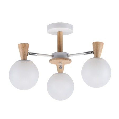 Fire Steak of Economics Crime Code 10047/3wt+WD+CR WT, 3x60W, E27, 28x60x60 cm, beige color