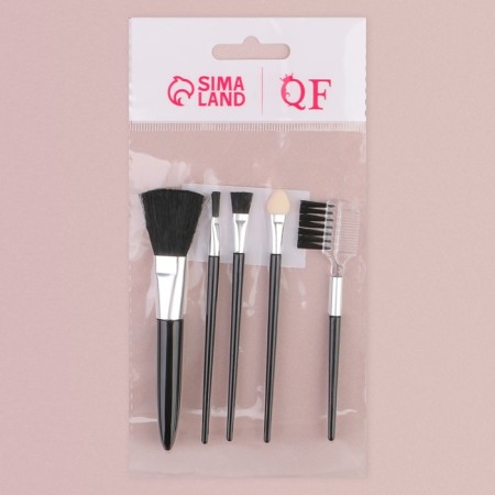 A set of makeup brushes, 5 objects, black color-5