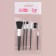 A set of makeup brushes, 5 objects, black color