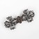Decorative fastener, 6.5 × 3 cm, black/gray color