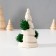 Souvenir "New Year tree" with moss white, height 10 cm, d-5 cm (moss green stabil)