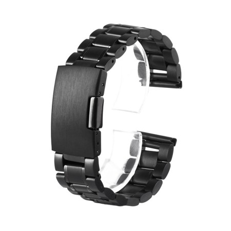 Watch strap, 24 mm, L-17.3 cm, spinks in the kit, black matte-2