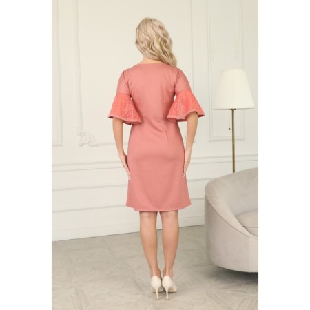 Female dress, size 42, peach color-12