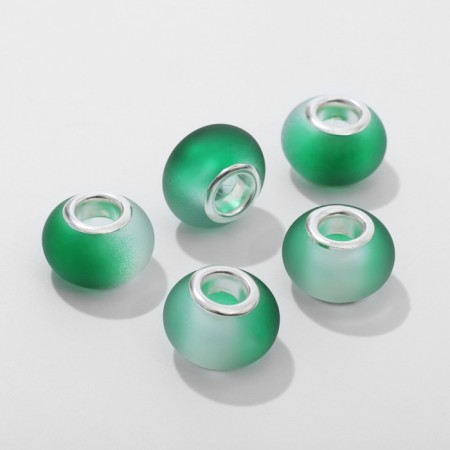 Busina "gradient", white-green color in silver-1