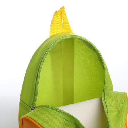 Baby backpack for the girl "Duck", 23x20.5 cm, lightning department, green color-5