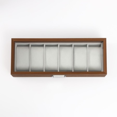 Casket wood for clock 6 "Brown" departments 8x31x11 cm-1