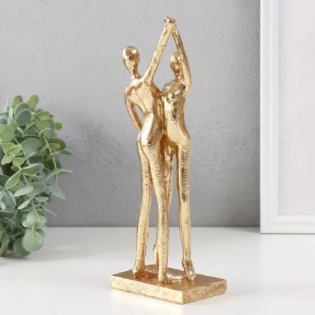 Souvenir Polystone "Two: Fidelity" Gold 25.5x9.5x5.5 cm-2