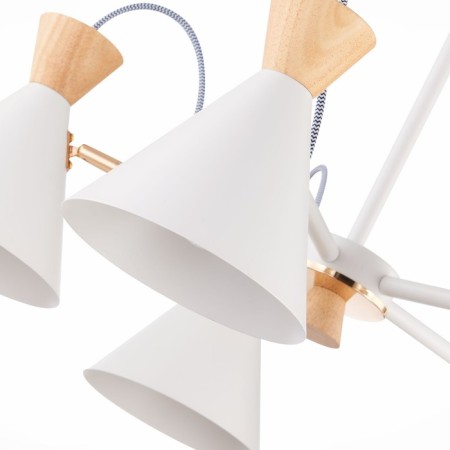 Ceiling EVOLUCE lamp. Sle125102-05. Modica. 5x40 watts, E14, 65x65x45 cm, white, golden color-4