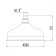 Shower watering can Lemark LM8989G, 204 mm, stationary, round, gold color