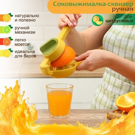 Juicer manual share Juicer, yellow/green color