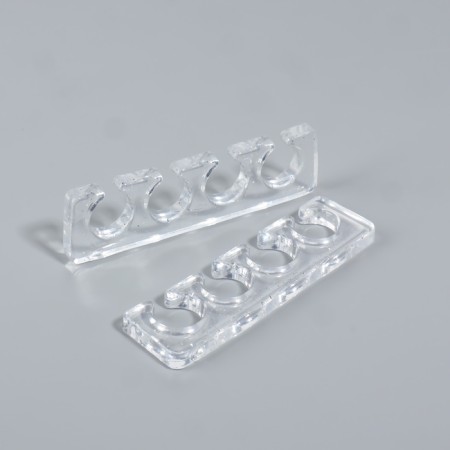 Dividers d/fingers 9.5*2.7cm silicone (pair) transparent packet nakl QF-1