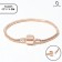 The basis for the bracelet is "bead", the color is pink gold, 17 cm