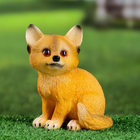 Garden figure "Sutting fox" 14cm