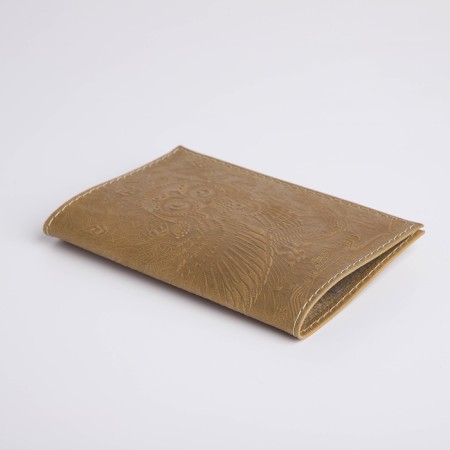 Passport cover, dark beige color-2