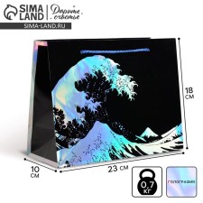 Gift holographic package, packaging, The Sea, 23 x 18 x 10 cm
