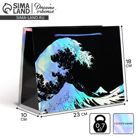 Gift holographic package, packaging, The Sea, 23 x 18 x 10 cm
