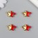 Magnetic metal lock "Star" gold and red 2.2x1.5x0.6 cm