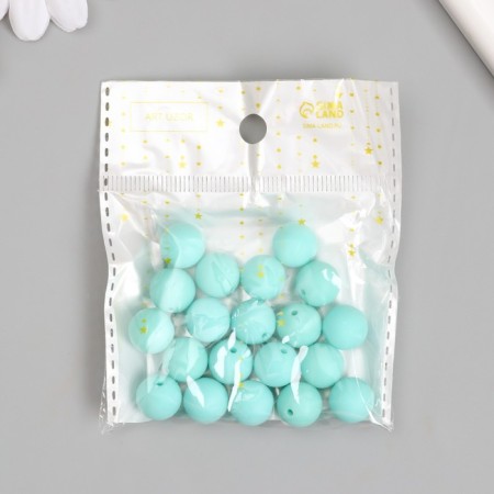 Beads for creativity plastic "Aquamarine" matte d = 1.2 cm set 20 g-3