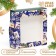 Folding box with the window "New Year's package blue" 15 x 15 x 4 cm