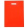 Polyethylene package with a cut handle, red 30-40 cm, 30 μm