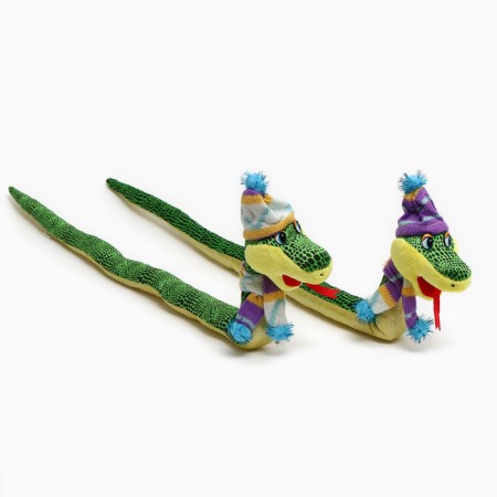 Soft toy "Snake", winter, 72 cm, in the New Year's cap-6