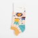 Women's socks minku "abstraction", beige color, size 36-41 (23-27 cm)