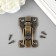 Castle metal for caskets. bronze chests + nails. 5.8x4x1 cm