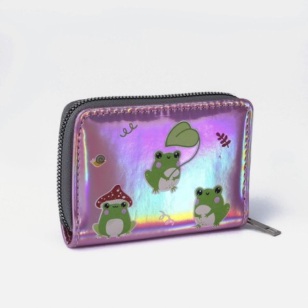Wallet with a holographic effect "Frog", 12.5x9x2 cm-2