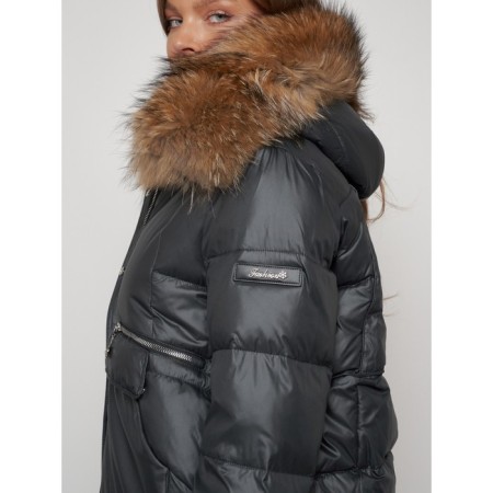 Winter jacket, size 46, dark gray color-15