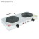 Electric tile Luazon LHP-005, 2 burners, 2000 watts, heater disk, white