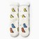 Women's socks with fur, white color/dinosaur, size 36-40