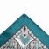 Textile scarf, turquoise color, size 58x58