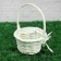 Wicker basket "twisted", 18 × 10/26 cm, willow, fabric