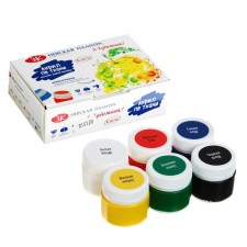 Paint on fabric, set of 6 colors x 15 ml, ZHK 