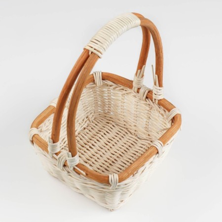 A set of baskets, 3 pcs, 27 × 27 × 9/30 cm, 23 × 23 × 8/25 cm, 20 × 20 × 7/20 cm, rotang-6