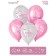 Shar Latex 12 “Mommy, Happy Birthday”, pastel, set 15 pcs., Pink, white color