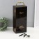 Casket Wood for a bottle "Corona - Crown and Lions" Dark Tree 3 objects 15x11x35 cm