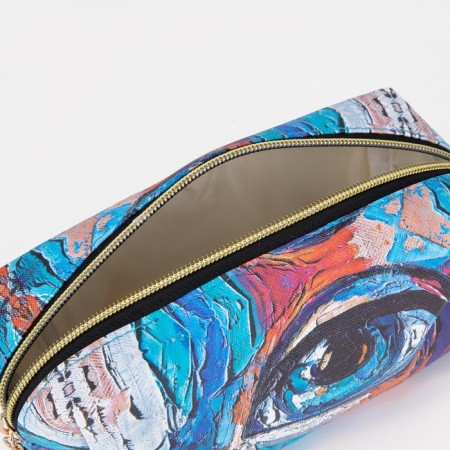 Cosmetic bag with lightning, blue/multi -colored color-2